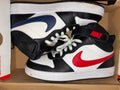 Nike Court Borough Mid 2 "Black/White/Red/Blue" Size 7Y (Pre-Owned)