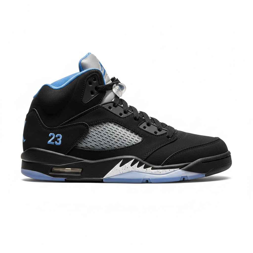 Air Jordan 5 Retro UNC Black University Blue Size 10